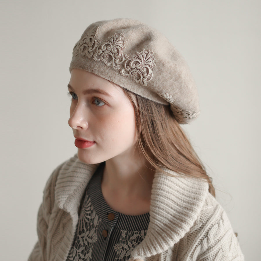 ブークレknit lacyベレー帽 – REI THE LACES CHAMBER