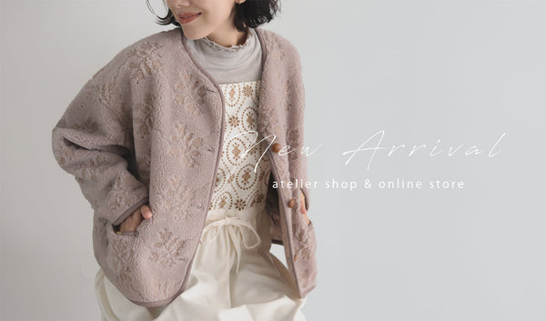 〔New Arrival〕organicコットンemblem刺繍 エプロンワンピース、他新作アイテム3点入荷