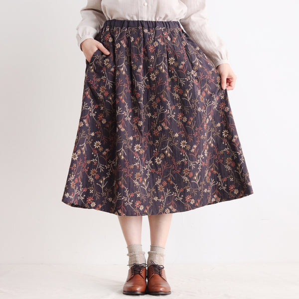 HOWDY jacquard skirt.(navy)-