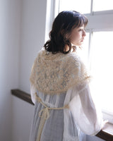咲き浮く古典花刺繍レースでつくるスカーフ / Coco Ivory Fillage Collection 2027