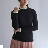 〔No.9346〕ウールテレコモールレースインナー【2026年9月中旬入荷予定】