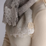 〔No.11210〕ベビーアルパカlacyストール【2026年9月下旬入荷予定】