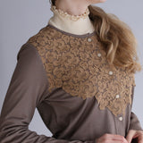 〔No.9349〕ウール天竺lacyカーディガン【2026年9月中旬入荷予定】