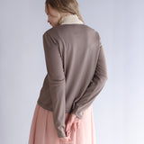 〔No.9349〕ウール天竺lacyカーディガン【2026年9月中旬入荷予定】