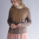 〔No.9349〕ウール天竺lacyカーディガン【2026年9月中旬入荷予定】