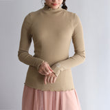 〔No.9339〕コットンカシミヤテレコダブルスタンドカラーインナー【2026年9月中旬入荷予定】