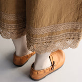 〔No.9366〕コットンワッシャーlacyパンツ【2026年8月下旬入荷予定】