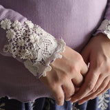 〔No.9347〕ウールテレココラージュ袖ボトルネックインナー【2026年9月中旬入荷予定】