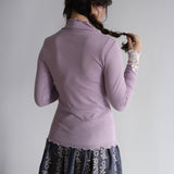 〔No.9347〕ウールテレココラージュ袖ボトルネックインナー【2026年9月中旬入荷予定】