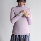 〔No.9347〕ウールテレココラージュ袖ボトルネックインナー【2026年9月中旬入荷予定】