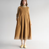 〔No.9364〕コットンワッシャーlacyノースリーブワンピース【2026年8月下旬入荷予定】