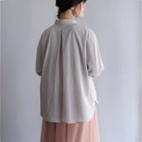 〔No.9361〕60ふんわりコットンシャツブラウス【2026年12月中旬入荷予定】