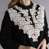 〔No.9359〕60ふんわりコットンスタンドカラーブラウス【2026年12月中旬入荷予定】