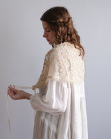 咲き浮く古典花刺繍レースでつくるスカーフ / Coco Ivory Fillage Collection 2027