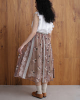 透明感がきれいな毬花刺繍スカート / Coco Ivory Fillage Collection 2027