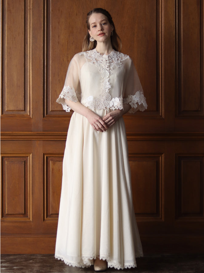 〔Classical Dress Line "Ivory" Collection 2024〕レースの道をてくてく綴るシアーボレロ
