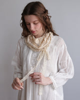 咲き浮く古典花刺繍レースでつくるスカーフ / Coco Ivory Fillage Collection 2027