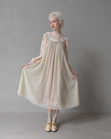 咲き浮く古典花刺繍レースでつくるtullyドレス / Coco Ivory Fillage Collection 2027