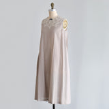 Linen-Cotton Lacy Sleeveless Dress