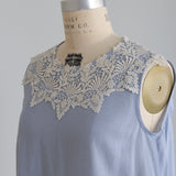 Linen-Cotton Lacy Sleeveless Dress