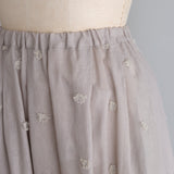 [No.9216] Rok Bordir Pompom Katun Linen [Perkiraan tiba akhir Mei 2026]