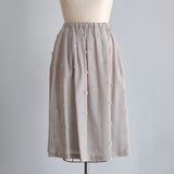 [No.9216] Rok Bordir Pompom Katun Linen [Perkiraan tiba akhir Mei 2026]