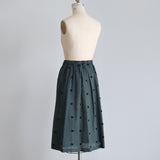 [No.9216] Rok Bordir Pompom Katun Linen [Perkiraan tiba akhir Mei 2026]