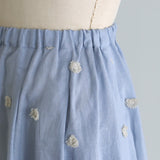 [No.9216] Rok Bordir Pompom Katun Linen [Perkiraan tiba akhir Mei 2026]