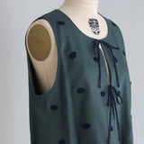 〔No.9215〕Rompi Bordir Pompom Katun Linen [Perkiraan Tersedia Akhir Mei 2026]