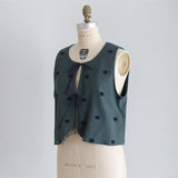 〔No.9215〕Rompi Bordir Pompom Katun Linen [Perkiraan Tersedia Akhir Mei 2026]