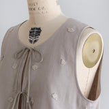 〔No.9215〕Rompi Bordir Pompom Katun Linen [Perkiraan Tersedia Akhir Mei 2026]