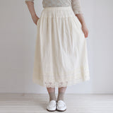 [Expected to ship in late July 2023] Sun-dried cotton lacy skirt [Currently accepting reservations] 