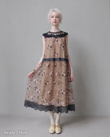 透明感がきれいな毬花刺繍ワンピース / Coco Ivory Fillage Collection 2027