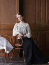 〔Classical Dress Line "Ivory" Collection 2024〕美しいイングランドチュールとレース達のブラウス
