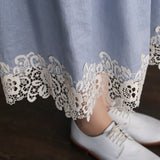 リネンコットンlacyスカート