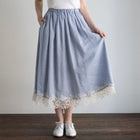 リネンコットンlacyスカート