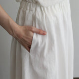 リネンコットンlacyスカート