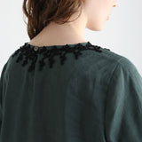 Linen-Cotton Lacy Dress