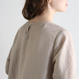 Linen Cotton Pompom Embroidered Dress