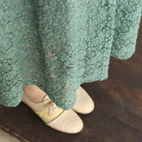 ストレッチペイズリーラッセルノースリーブワンピース