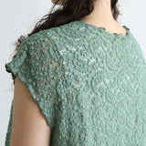 ストレッチペイズリーラッセルプルオーバー