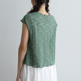 ストレッチペイズリーラッセルプルオーバー