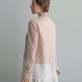 コットンワッシャーチュールlacyカーディガン