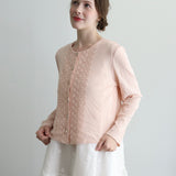 コットンワッシャーチュールlacyカーディガン