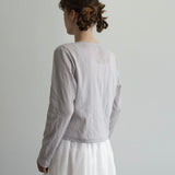 コットンワッシャーチュールlacyカーディガン