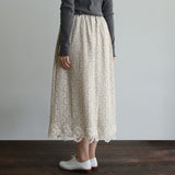 [No.9240] Flower Raschel Pants [Scheduled for late August 2026 delivery]