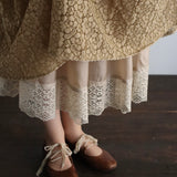〔No.9239〕Flower Raschel Lacy Skirt [Available Late August 2026]
