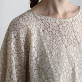 [No. 9238] Flower Raschel Pullover [Scheduled for late August 2026 delivery]