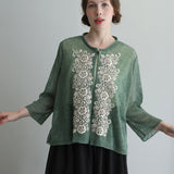 [No. 9263] French Linen Knit Cardigan [Scheduled to arrive late May 2026]