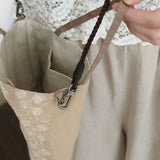 しろのはボーダー刺繍プティバッグ